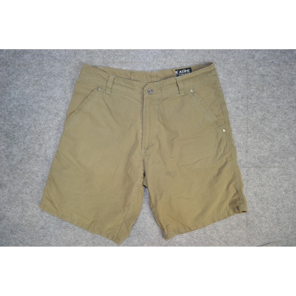 Kuhl Shorts Mens 34 Khaki Robin Rugged Outdoor Hiking Casual Nylon Blend‎ 16S